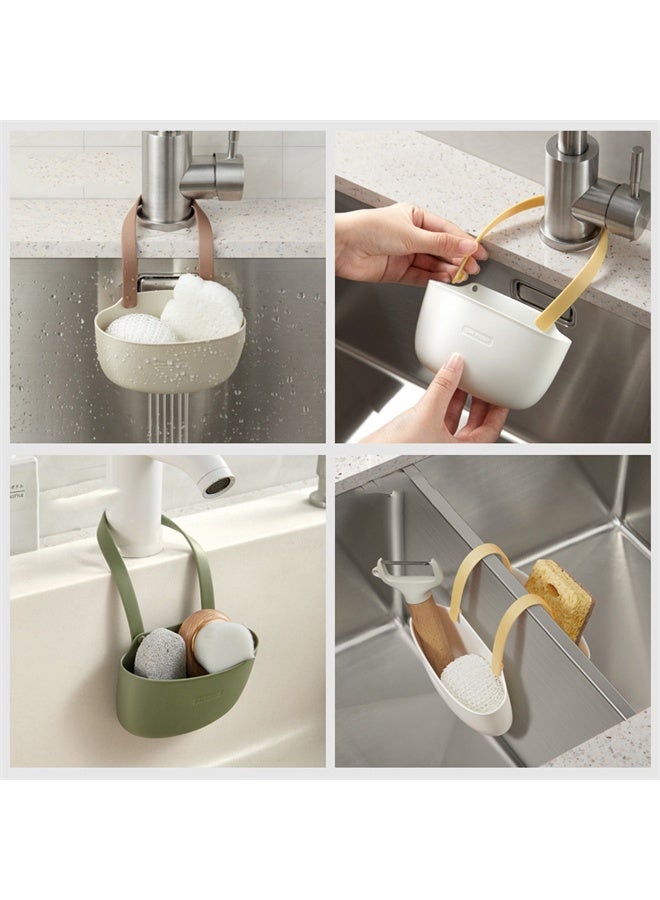 هومستر سلة تصريف المطبخ، سلة تصريف المطبخ، سلة التصريف التلقائي، أدوات فلتر النفايات لالتقاط الطعام، جامع نفايات المطبخ للحوائط، خضراء - Image 4